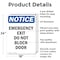 Signmission Exit Sign, Aluminum, 18 in W, 24 in H, Emergency Exit Do Not Block Door OS-2PACK-NS-A-1824-V-11805 - alternate 2